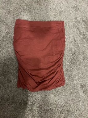 Evereve Women's Rust Ruched Pencil Skirt